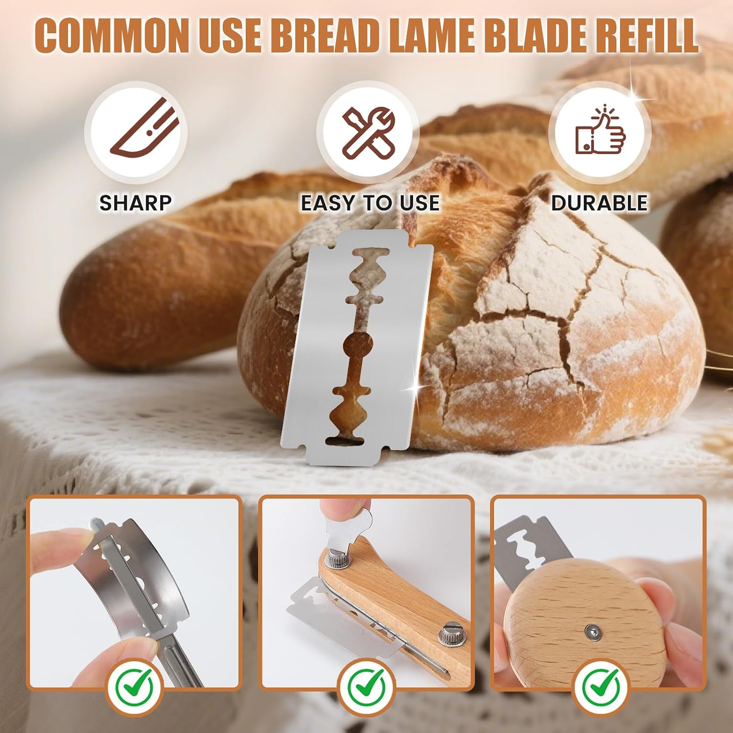 Professional Bread Lame Blade Refills-Doughly