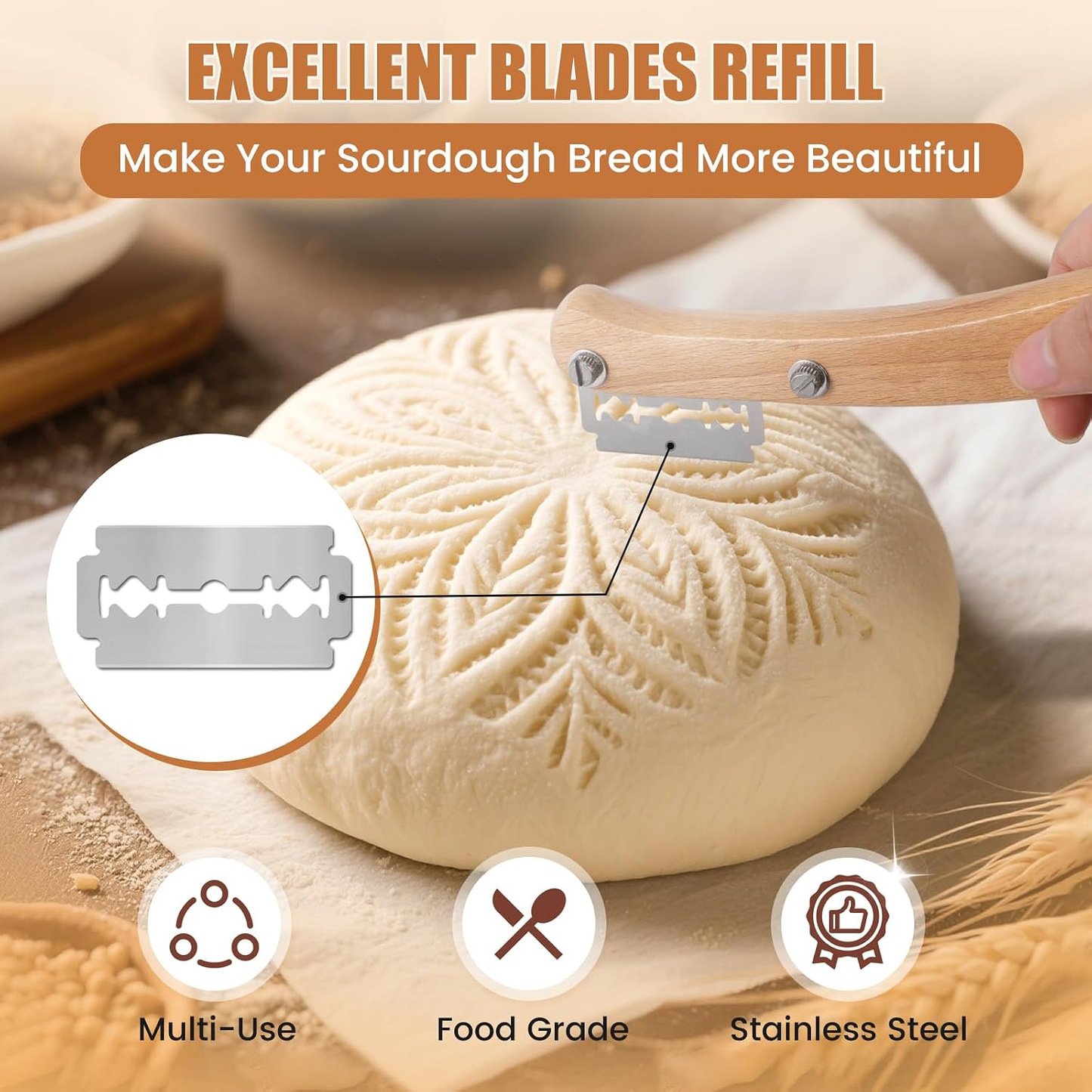 Professional Bread Lame Blade Refills-Doughly