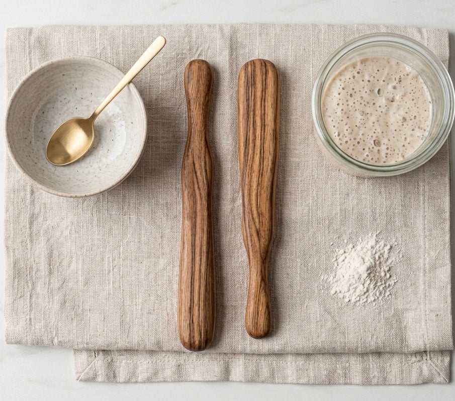 Artisana Acacia Wood Sourdough Spurtle-Doughly